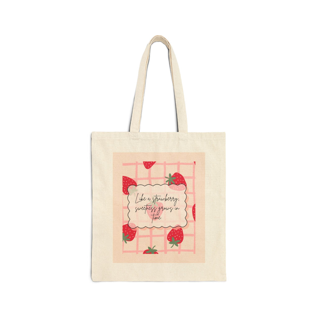 Strawberry Wild Cotton Tote Bag