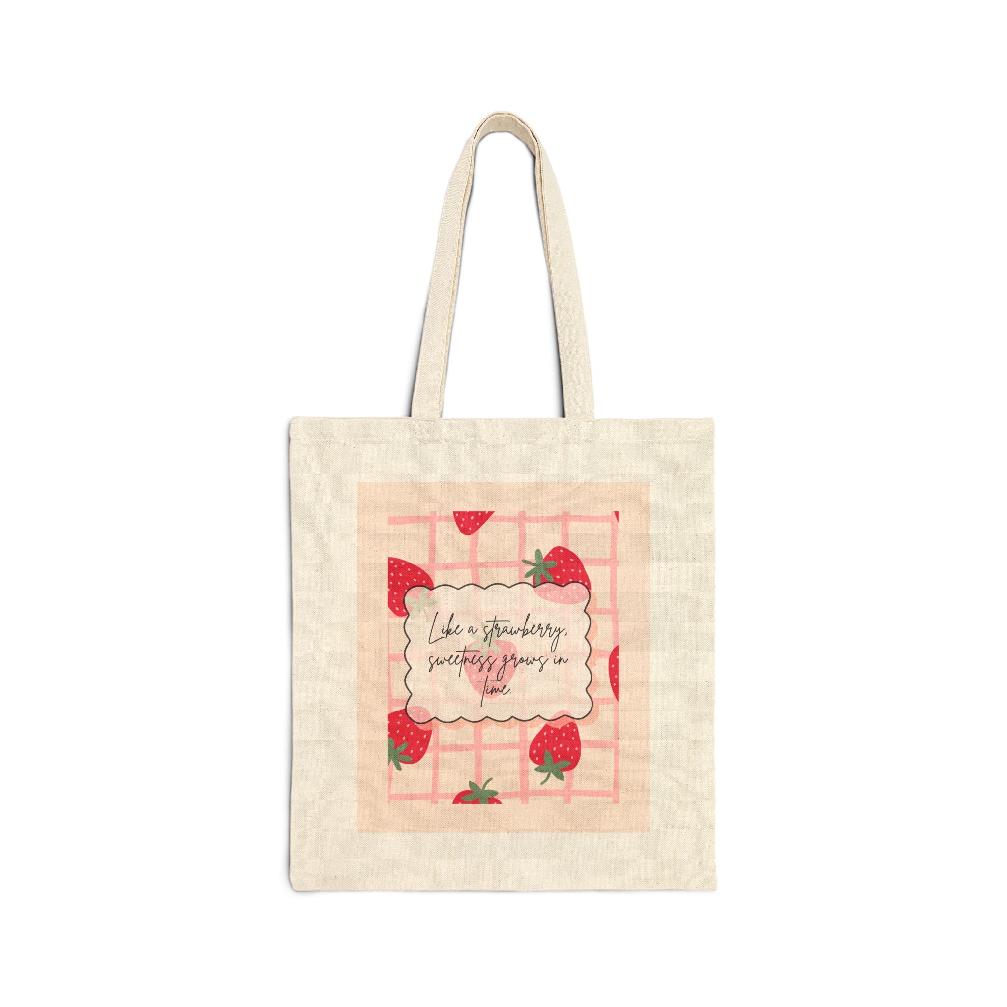 Strawberry Wild Cotton Tote Bag